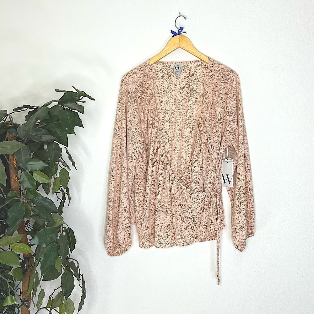 PLUS NWT Worthington Wrap Top